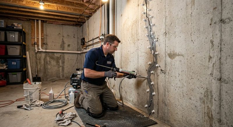 Basement Crack Repair in Greenville, SC