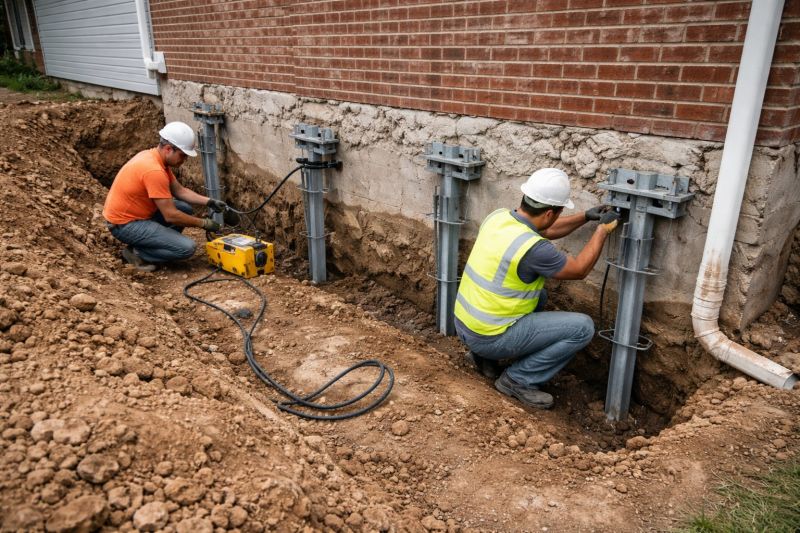 Helical Piers Installation in Greenville, SC